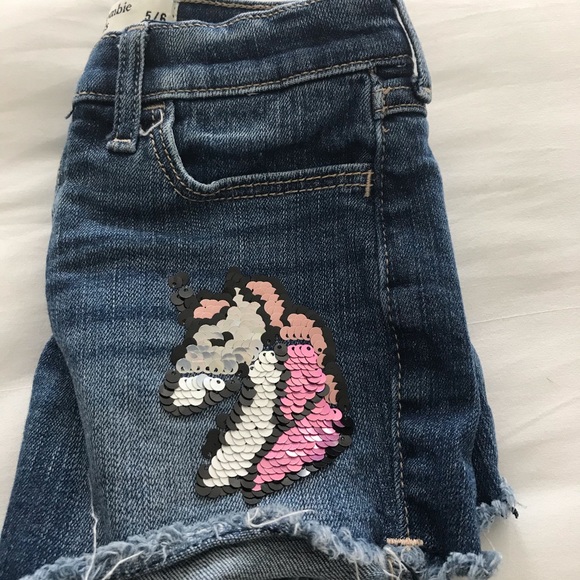 Abercrombie flip sequin jean shorts 5/6 - Picture 4 of 4